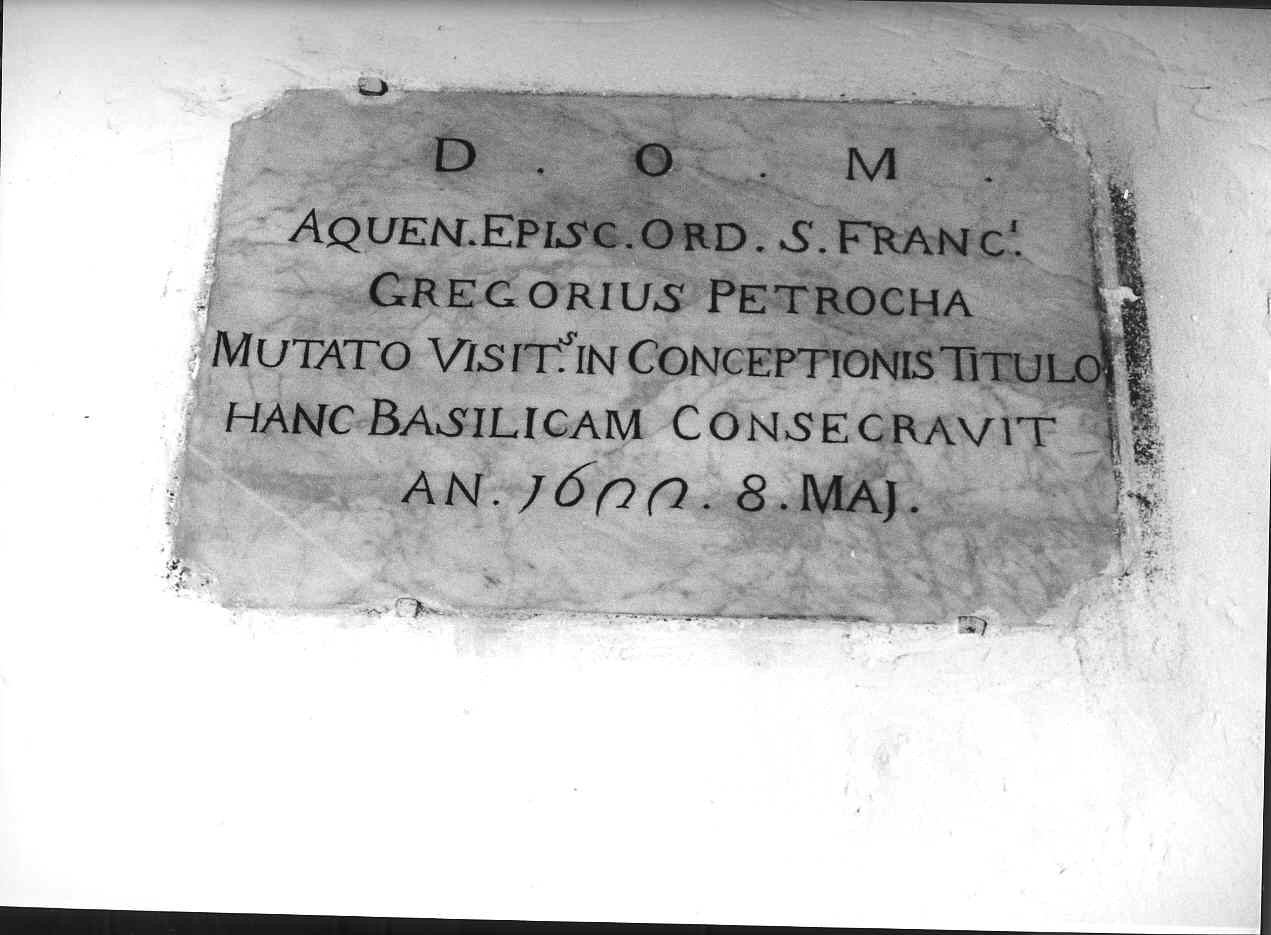 lapide, opera isolata - bottega ligure (primo quarto sec. XVIII)