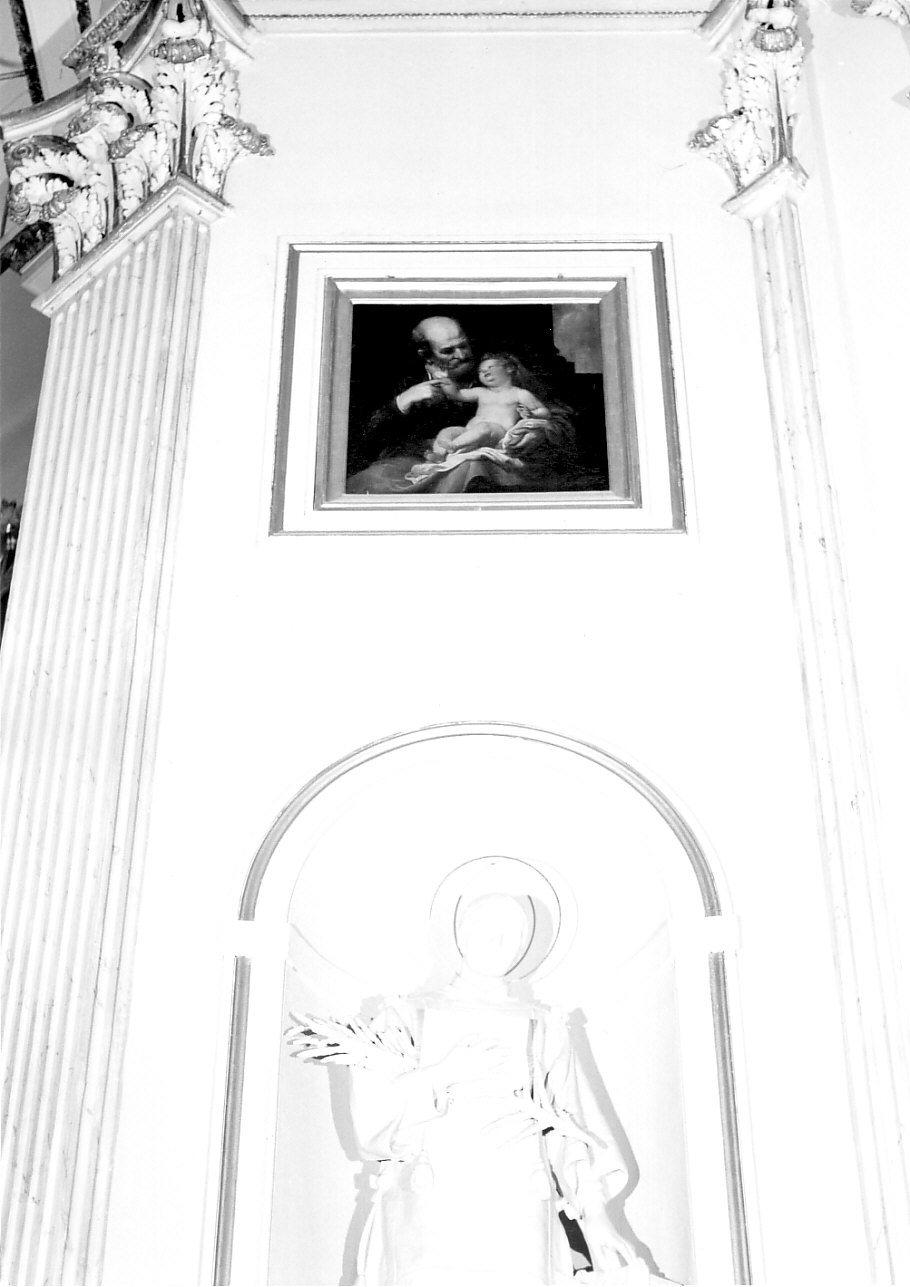 San Giuseppe e Gesù Bambino (dipinto, opera isolata) - ambito genovese (sec. XVII)