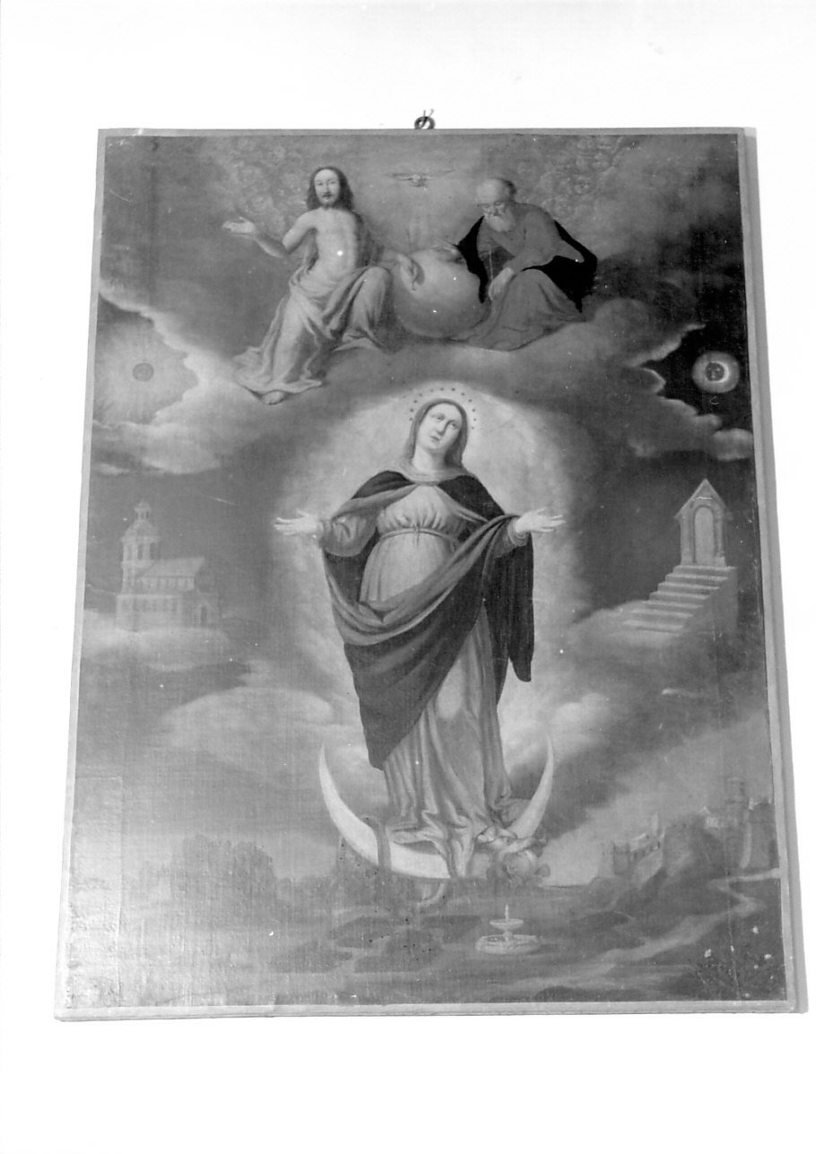 Immacolata Concezione (dipinto, opera isolata) - ambito italiano (secc. XVI/ XVII)