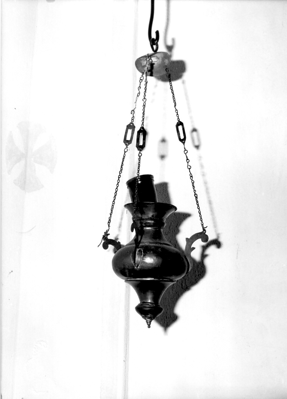 lampada pensile, opera isolata - bottega ligure (prima metà sec. XIX)