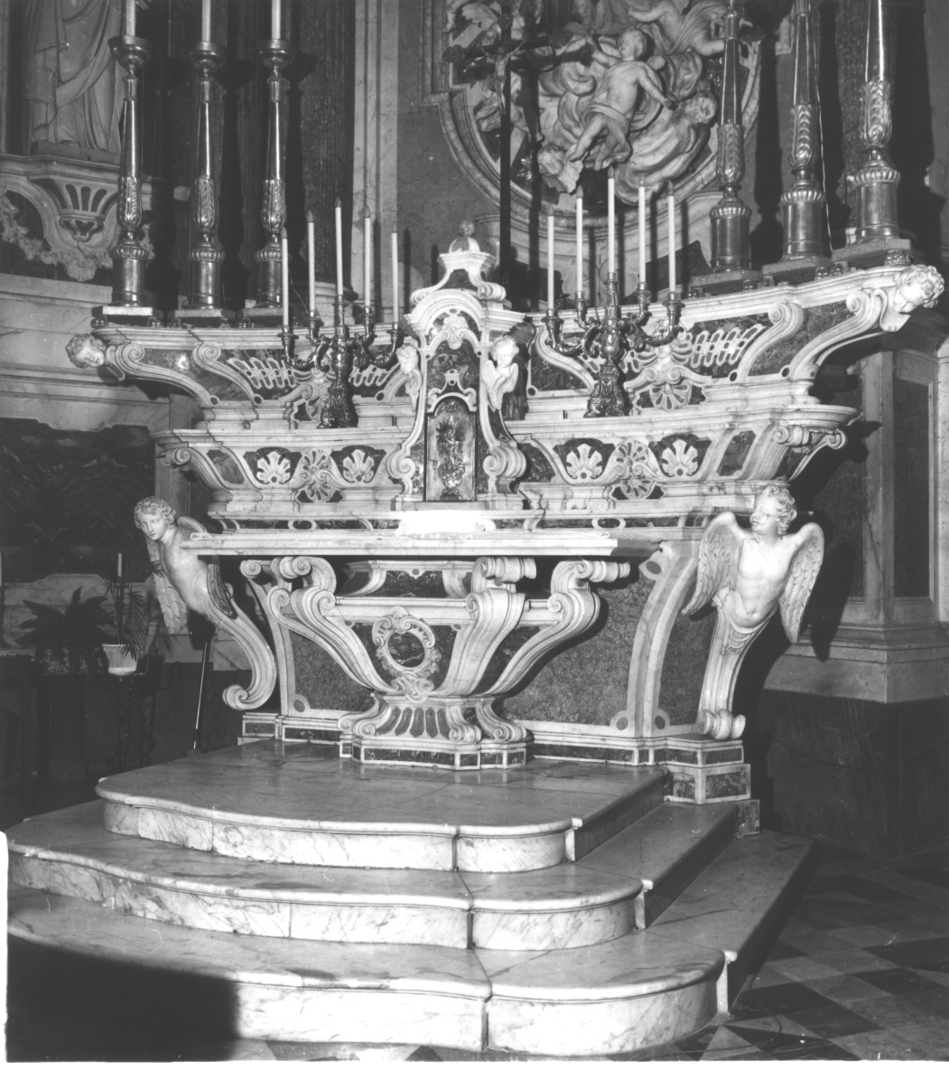 altare maggiore, insieme di Schiaffino Francesco Maria, Bignetti (sec. XVIII)