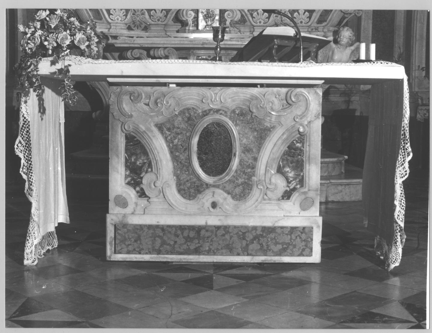 paliotto - a pannello architettonico, opera isolata - bottega ligure (seconda metà sec. XVIII)