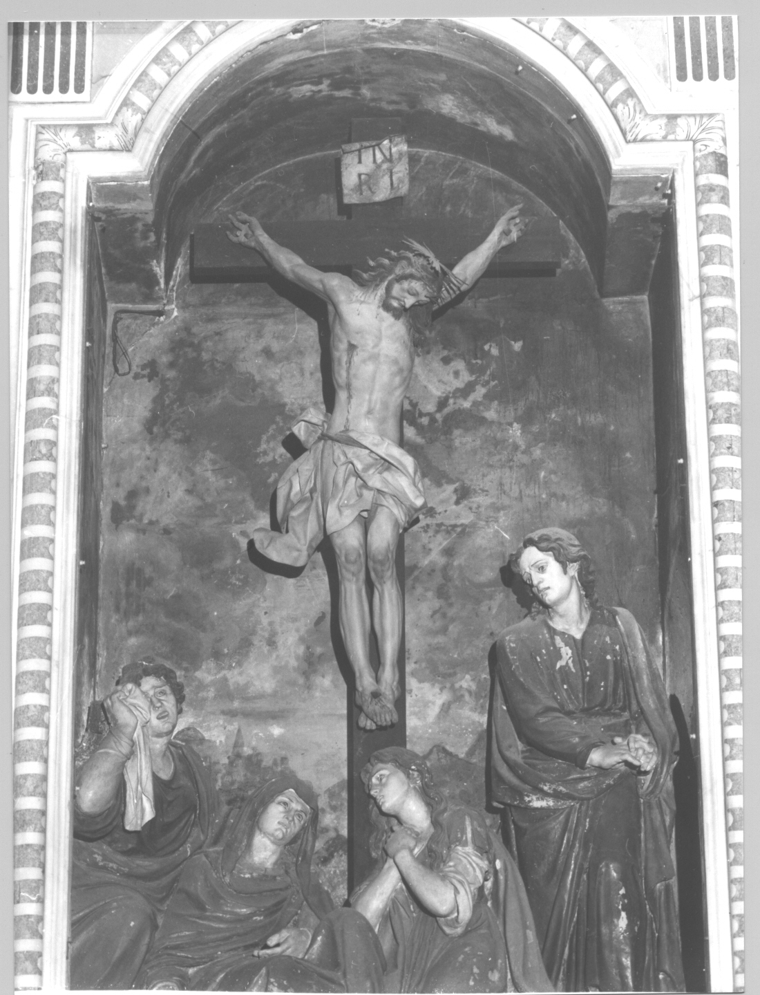 Cristo crocifisso (crocifisso, elemento d'insieme) di Maragliano Anton Maria (bottega) (sec. XVIII, sec. XIX)