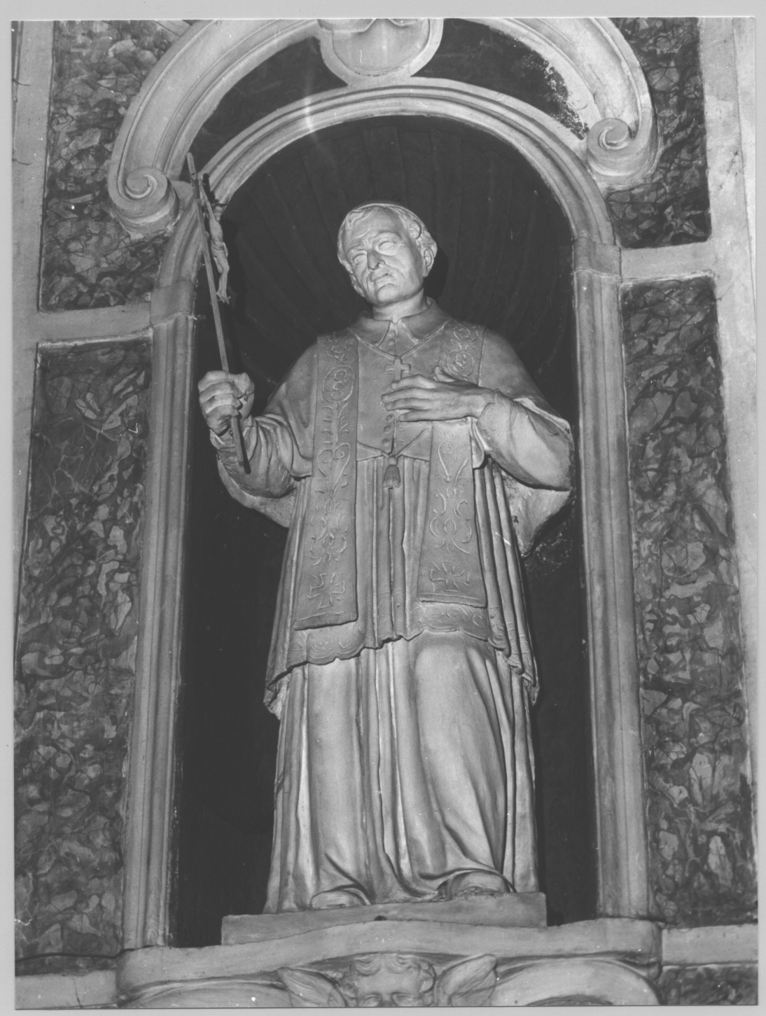 San Carlo Borromeo (statua, opera isolata) di Brilla Antonio (sec. XIX)