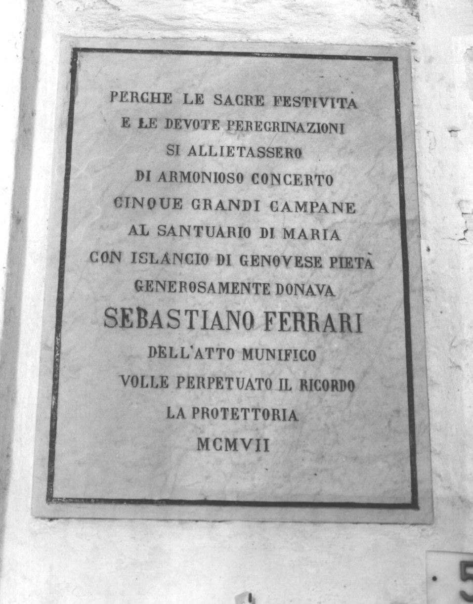 lapide commemorativa, opera isolata - bottega ligure (sec. XX)