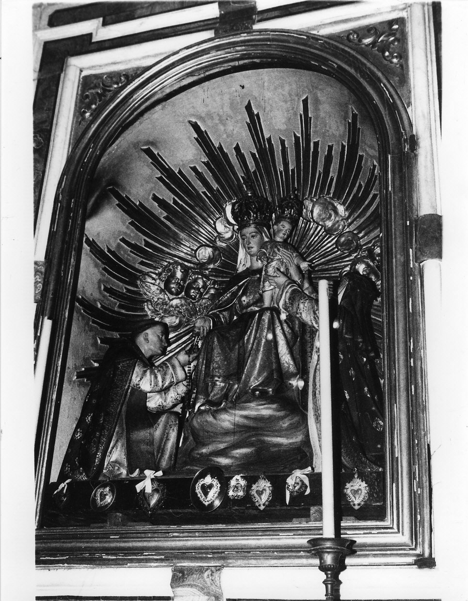 Madonna del Rosario (scultura, opera isolata) - manifattura ligure (sec. XIX)