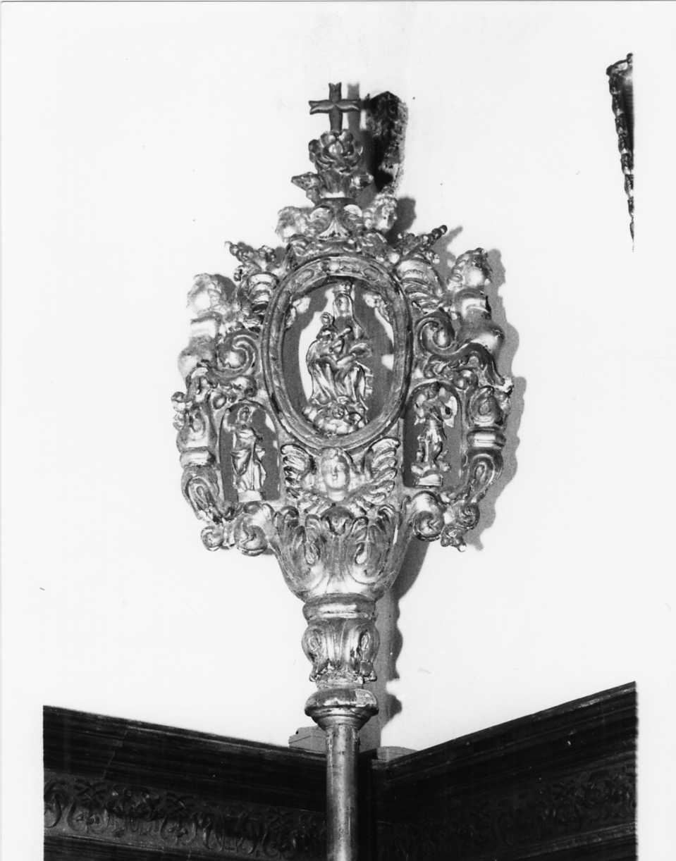 mazza processionale, opera isolata - manifattura ligure (prima metà sec. XIX)