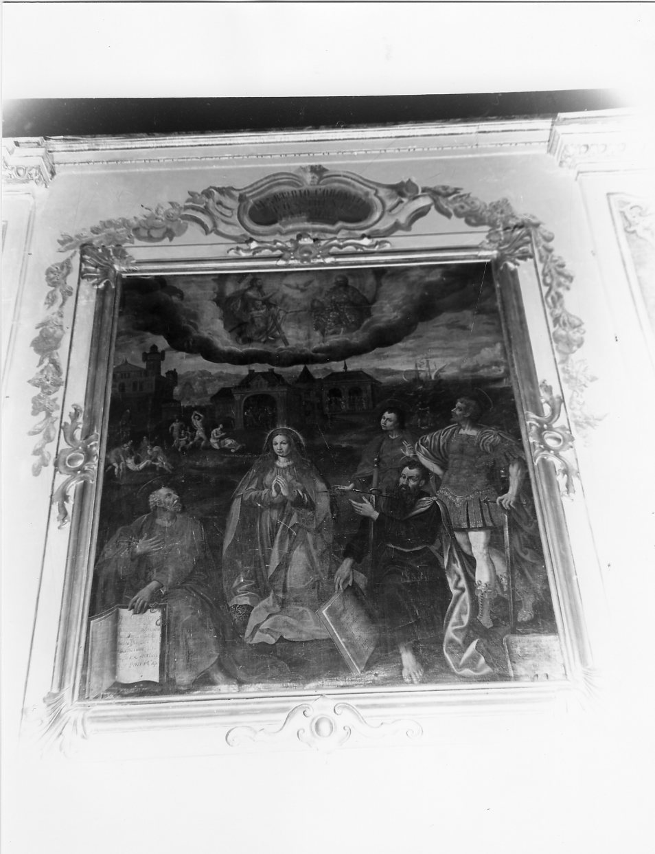 Madonna e santi (ex voto, opera isolata) - ambito fiammingo (metà sec. XVII)