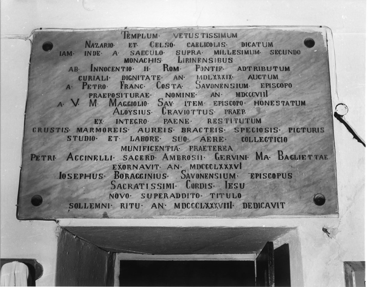 lapide commemorativa, opera isolata - manifattura ligure (sec. XIX)