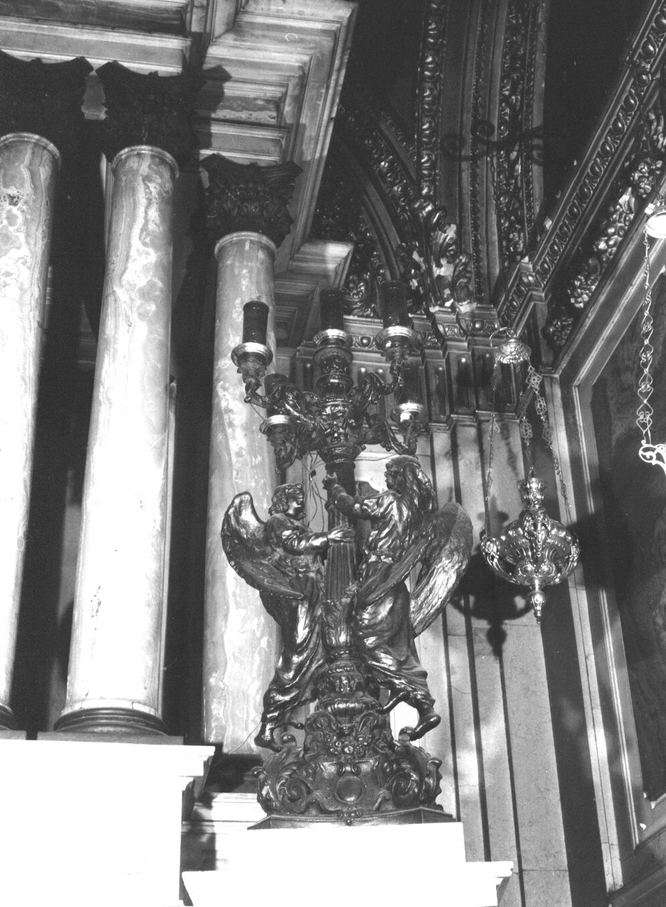 candelabro - a statuetta, coppia - bottega italiana (sec. XX)