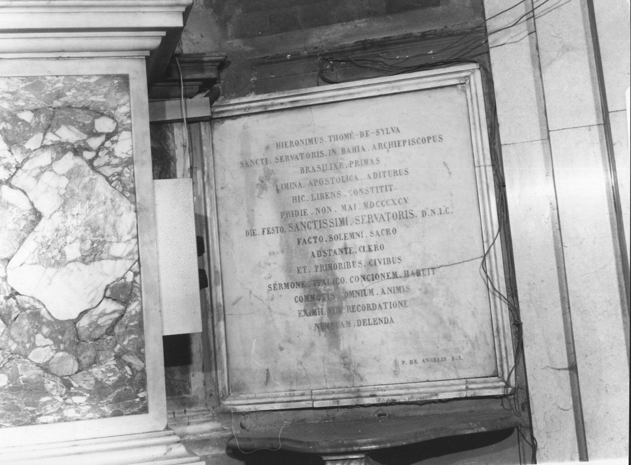 lapide commemorativa, opera isolata di De Angelis G - bottega ligure (sec. XIX)