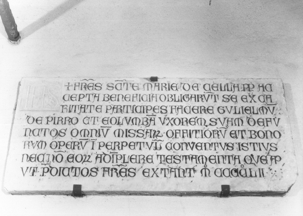 lapide prescrittiva, opera isolata - bottega italiana (sec. XV)