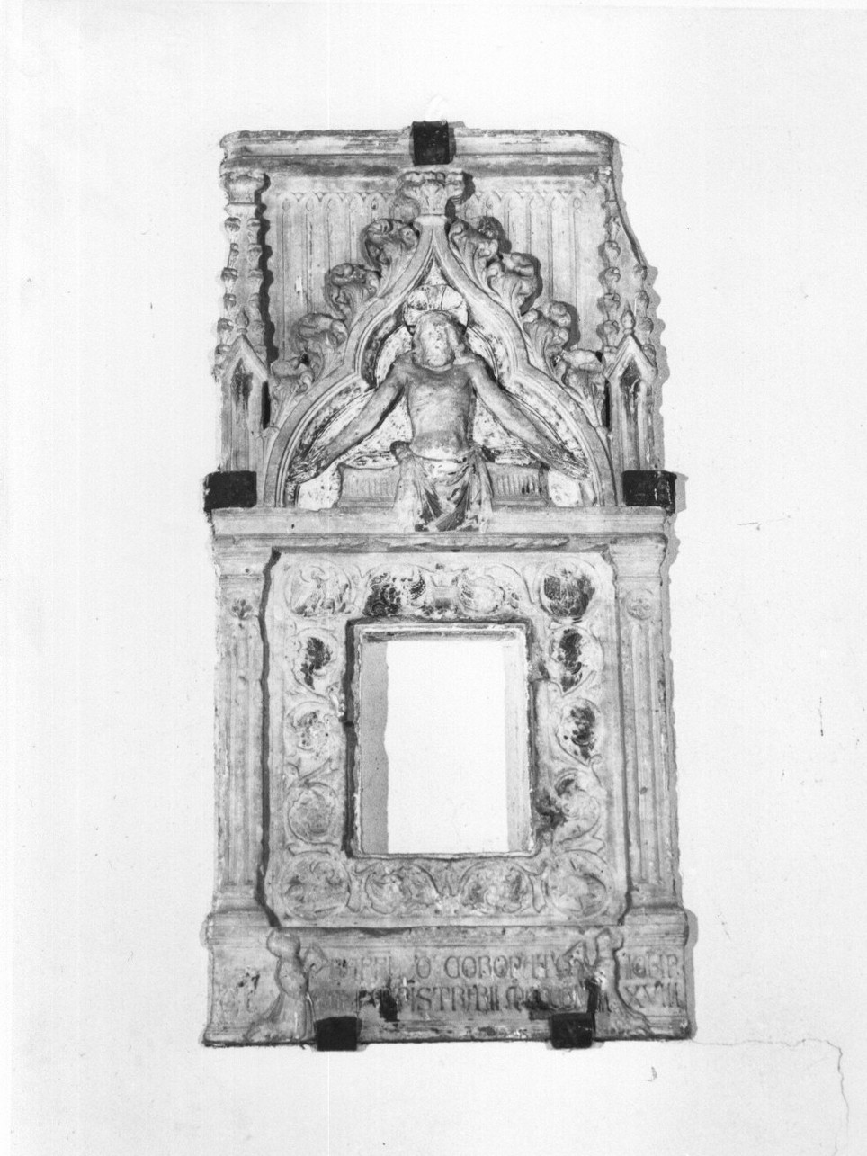Cristo risorto (mostra di tabernacolo - a muro, opera isolata) - bottega ligure (sec. XV)