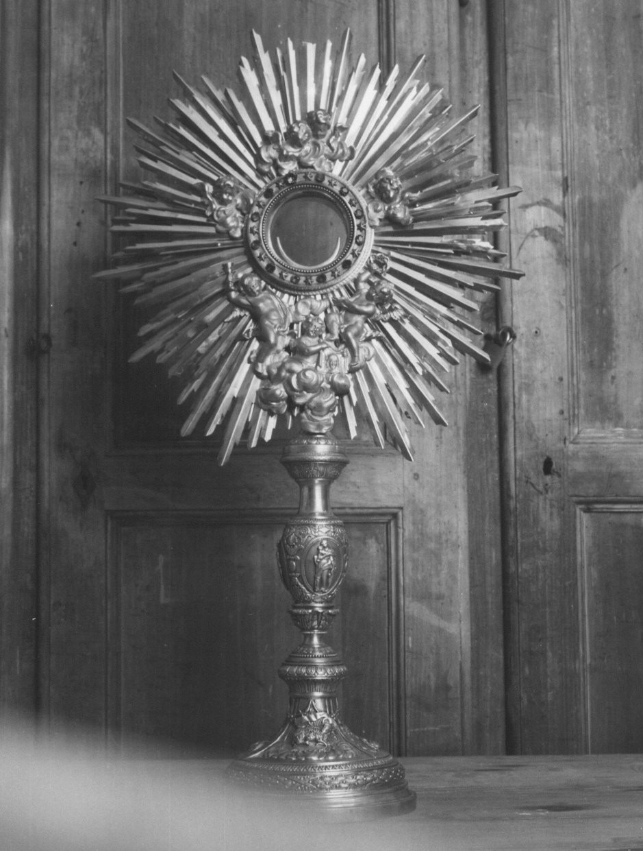 ostensorio - a raggiera, opera isolata - bottega ligure (sec. XIX)