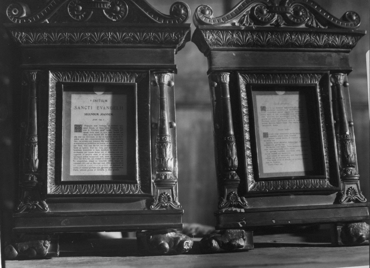 cartagloria, coppia - bottega italiana (fine/inizio secc. XVIII/ XIX)