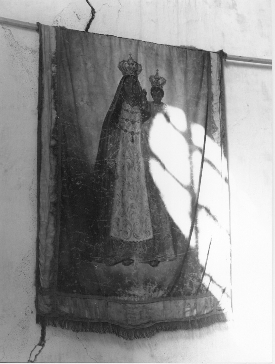 stendardo processionale, opera isolata - manifattura ligure (sec. XIX)