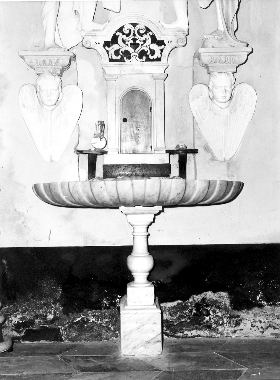 fonte battesimale - a fusto, opera isolata - bottega ligure (sec. XIX)
