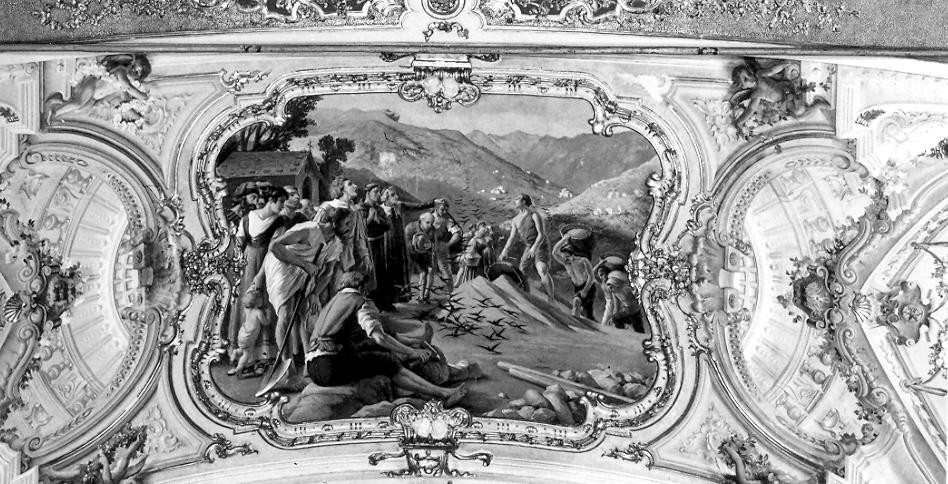miracolo di Padre Carlo Giacinto (dipinto, elemento d'insieme) di Agretti Luigi (attribuito) (fine/inizio secc. XIX/ XX)