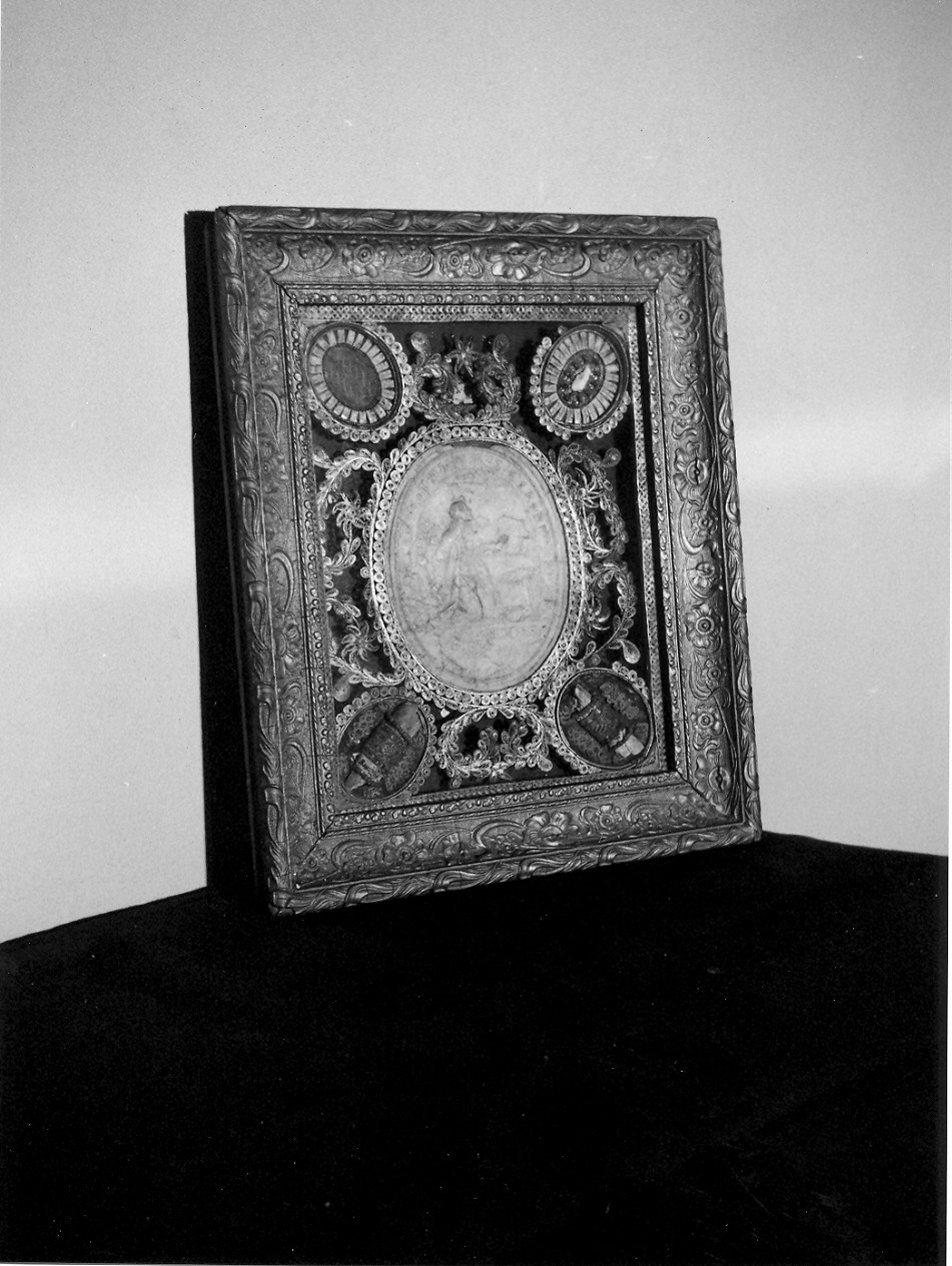 reliquiario - a retablo, opera isolata - bottega italiana (ultimo quarto sec. XIX)