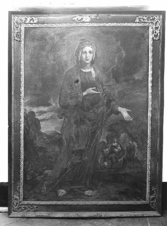 Madonna e fuga in Egitto (dipinto, elemento d'insieme) - ambito italiano (prima metà sec. XVIII)