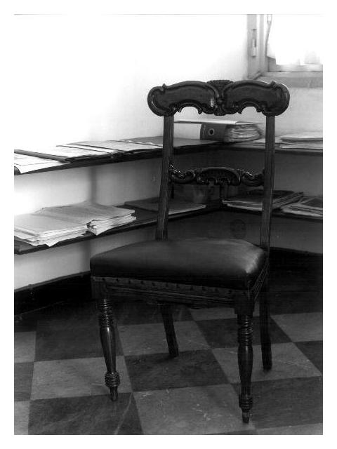 sedia, coppia - bottega ligure (secondo quarto sec. XIX)