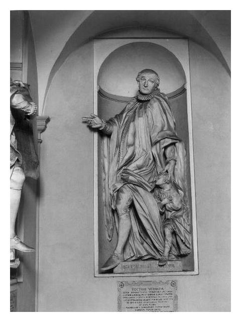 figura maschile (statua, elemento d'insieme) di Barberini Giovanni Battista (terzo quarto sec. XVII)