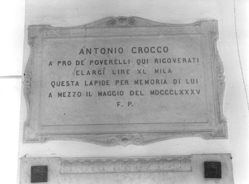 lapide, opera isolata - bottega ligure (sec. XIX)