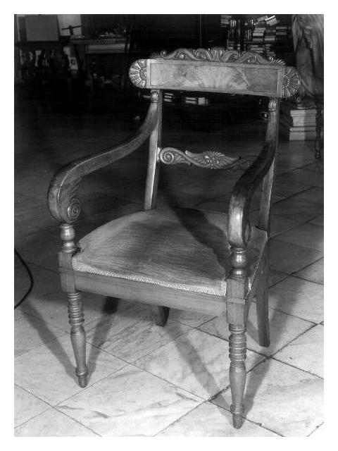 motivi decorativi (sedia - a braccioli, serie) - PRODUZIONE LIGURE (seconda metà sec. XIX)