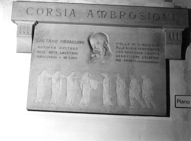 lapide, opera isolata di Bassano Salvatore detto Mastro Ave (sec. XX)