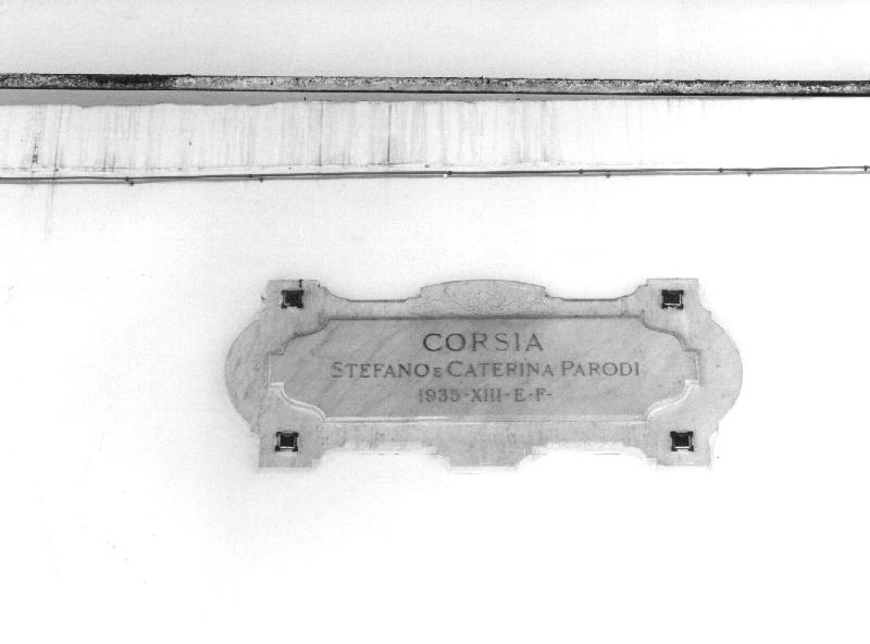 lapide, opera isolata - bottega ligure (sec. XX)