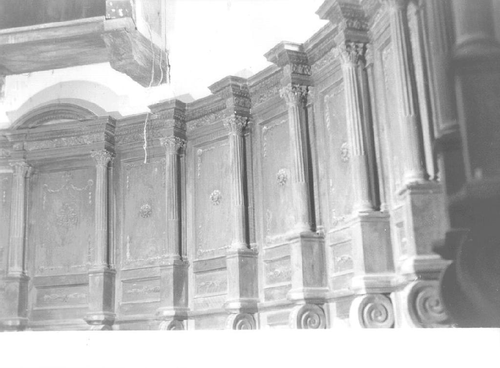 stalli del coro, opera isolata - bottega ligure (primo quarto sec. XIX)
