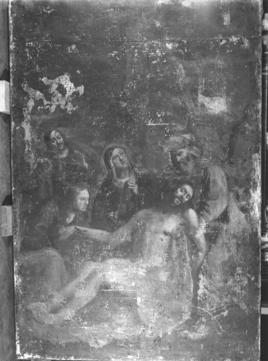 COMPIANTO SUL CRISTO MORTO (dipinto, opera isolata) - ambito genovese (secondo quarto sec. XVII)