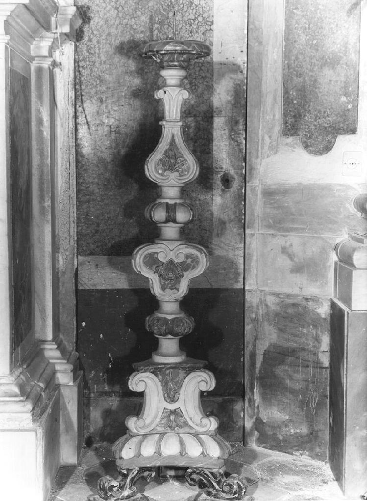 candelabro, opera isolata - bottega ligure (fine sec. XVIII)