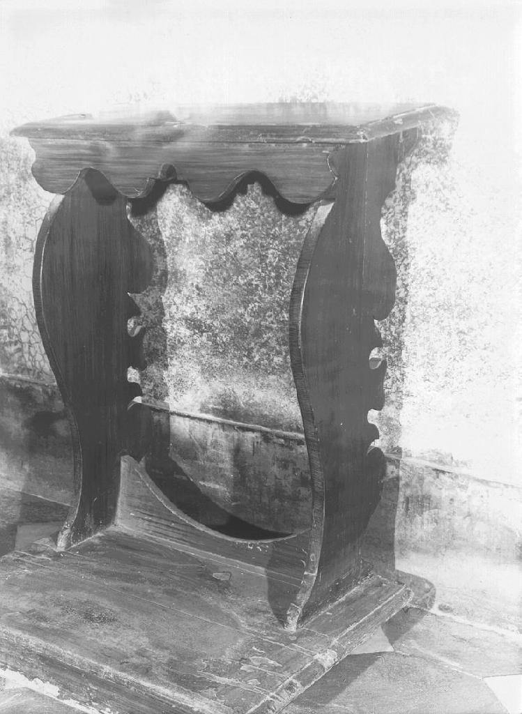 inginocchiatoio, opera isolata - bottega ligure (metà sec. XIX)