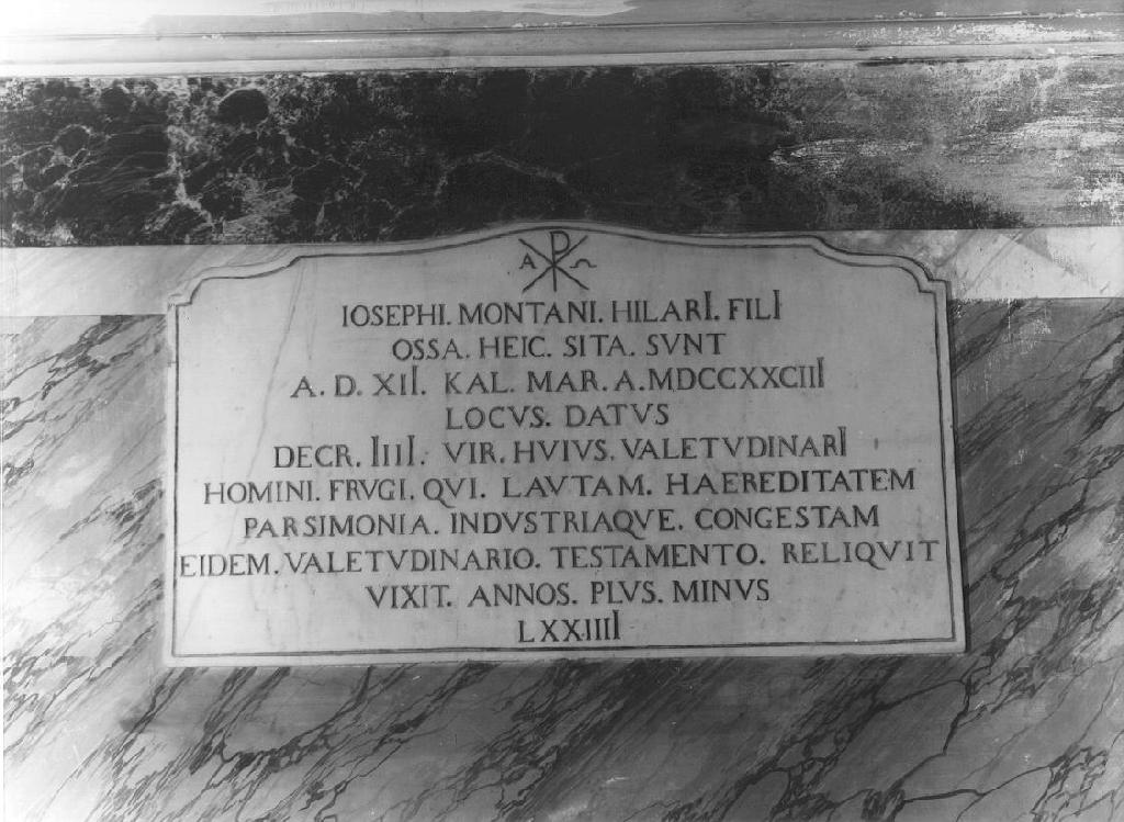 lapide tombale, opera isolata - bottega ligure (sec. XVIII)