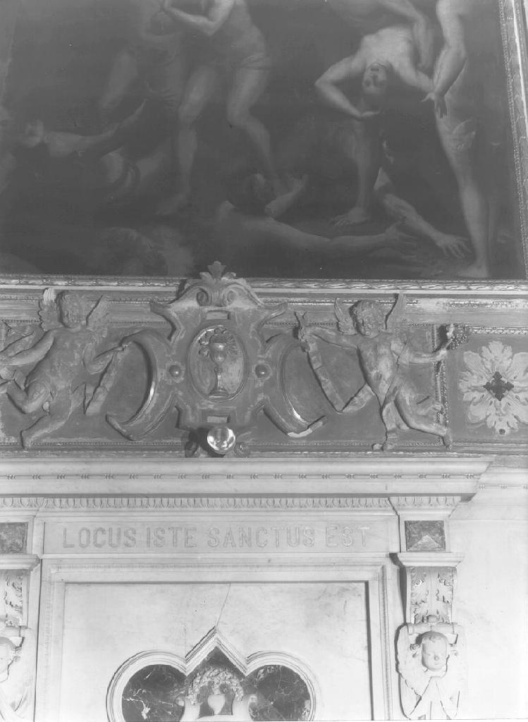 decorazione plastica, coppia - bottega ligure (prima metà sec. XVIII)