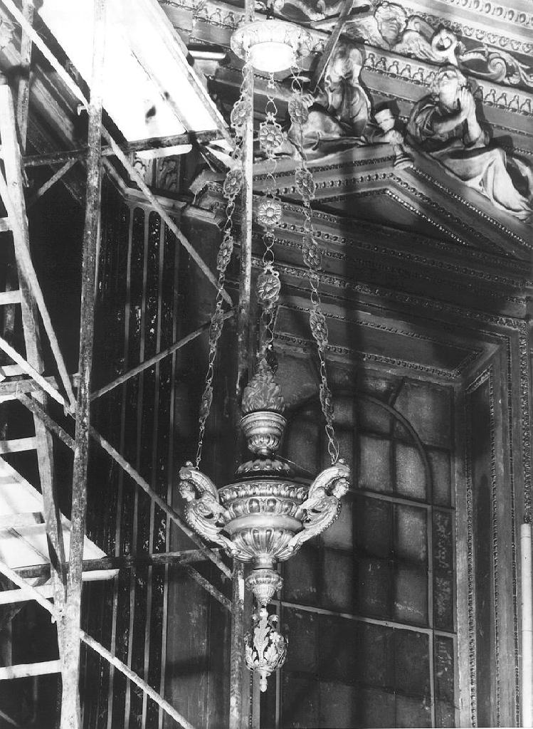 lampada pensile, coppia - bottega ligure (fine sec. XIX)