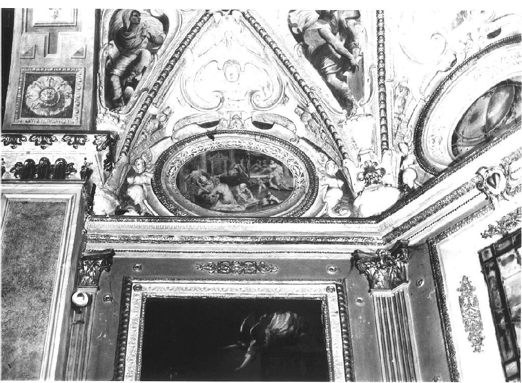 nascita di Maria Vergine (dipinto, insieme) di Semino Andrea (ultimo quarto sec. XVI)