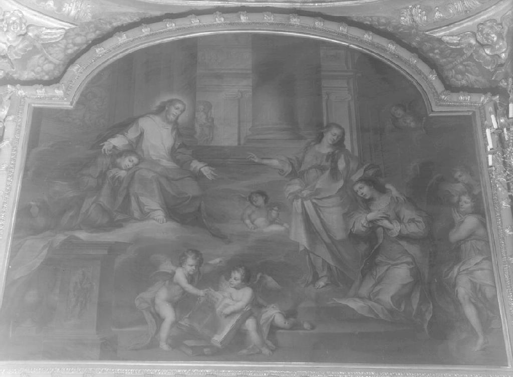 visione di Santa Caterina da Genova (dipinto, elemento d'insieme) di Tagliafichi Santino Fortunato (attribuito) (primo quarto sec. XIX)