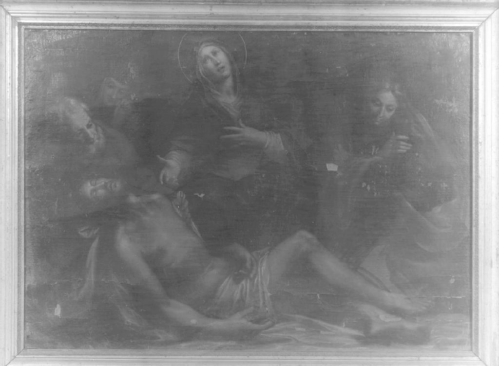 COMPIANTO SUL CRISTO MORTO (dipinto, opera isolata) - ambito emiliano (prima metà sec. XVII)