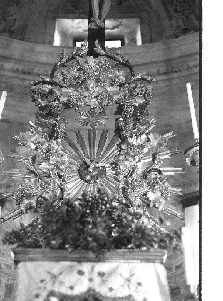 tronetto per esposizione eucaristica, elemento d'insieme - bottega ligure (sec. XIX)