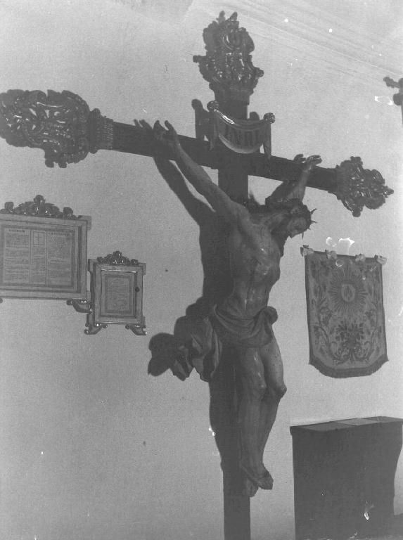 CRISTO CROCIFISSO (croce processionale, opera isolata) - bottega ligure (sec. XIX)
