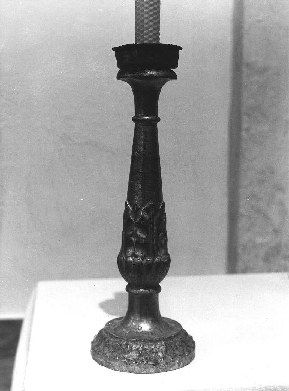 candeliere, serie - bottega ligure (fine/inizio secc. XVIII/ XIX)