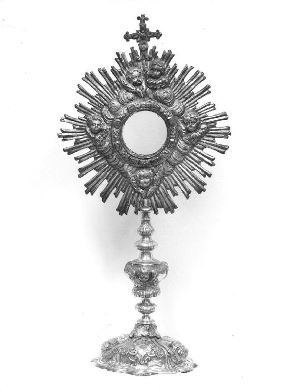 ostensorio - a raggiera, opera isolata - bottega genovese (seconda metà sec. XVIII)