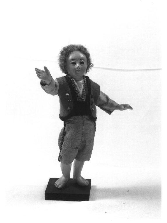 figura maschile (statuetta devozionale, opera isolata) - PRODUZIONE GENOVESE (prima metà sec. XIX)