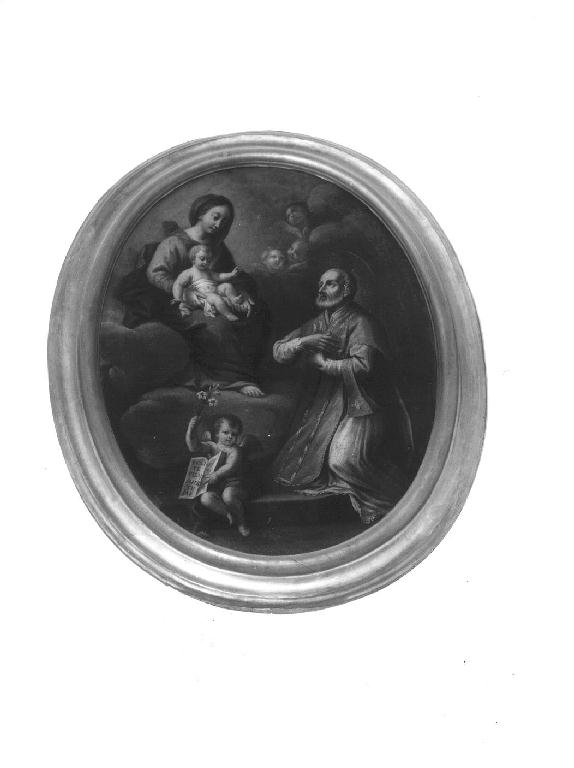 San Filippo Neri ha la visione della Madonna con Bambino (dipinto, opera isolata) - ambito ligure (sec. XVIII)