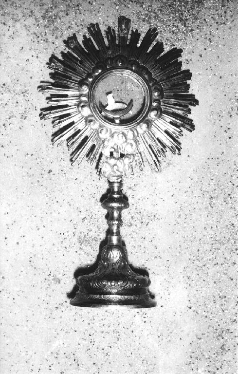 ostensorio, opera isolata - bottega ligure (seconda metà sec. XVIII)