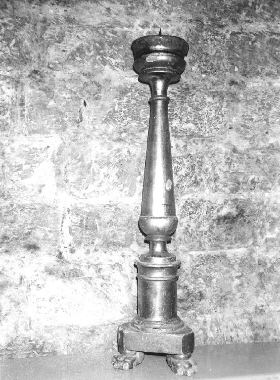 candeliere d'altare, serie - bottega ligure (seconda metà sec. XIX)