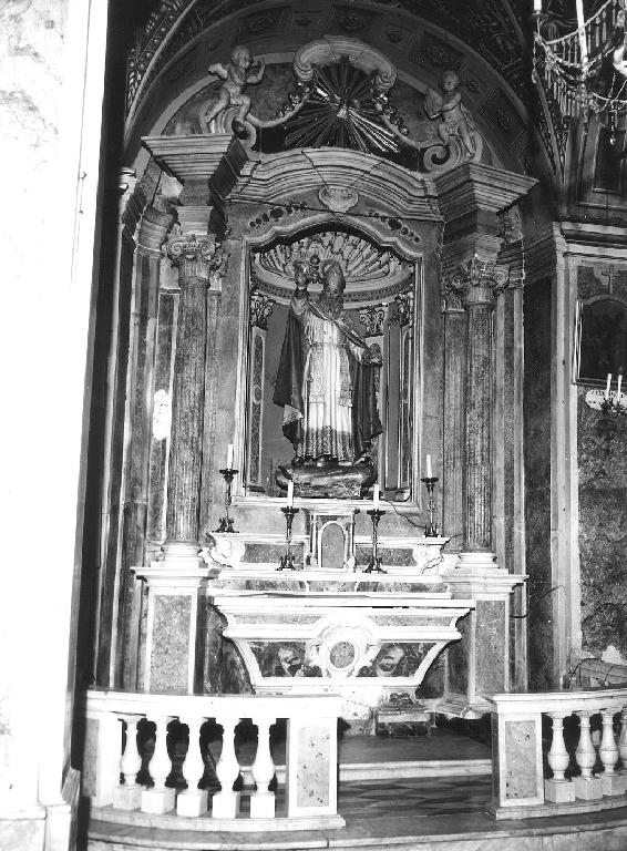 ANGIOLETTI/ COLOMBA (altare, opera isolata) di Garbarino Emilio (bottega), Crovetto Sebastiano (bottega) (sec. XVIII)