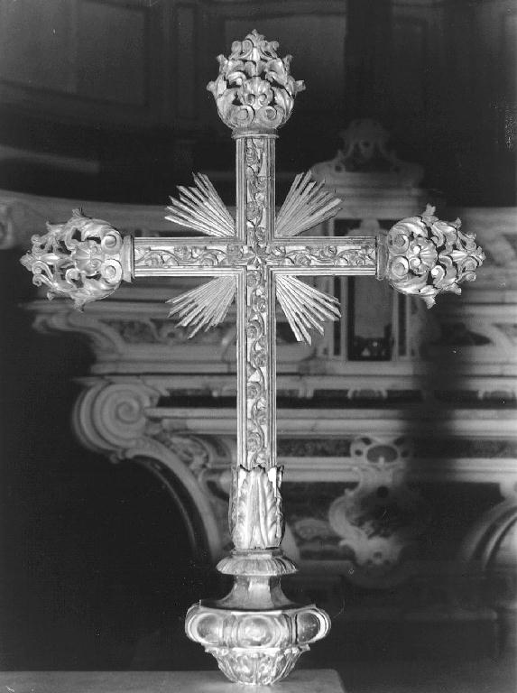croce processionale, opera isolata - bottega ligure (sec. XIX)